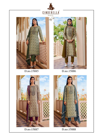 Saheli Cinderella Silk Jacquard Pant Style Suits Exporter India