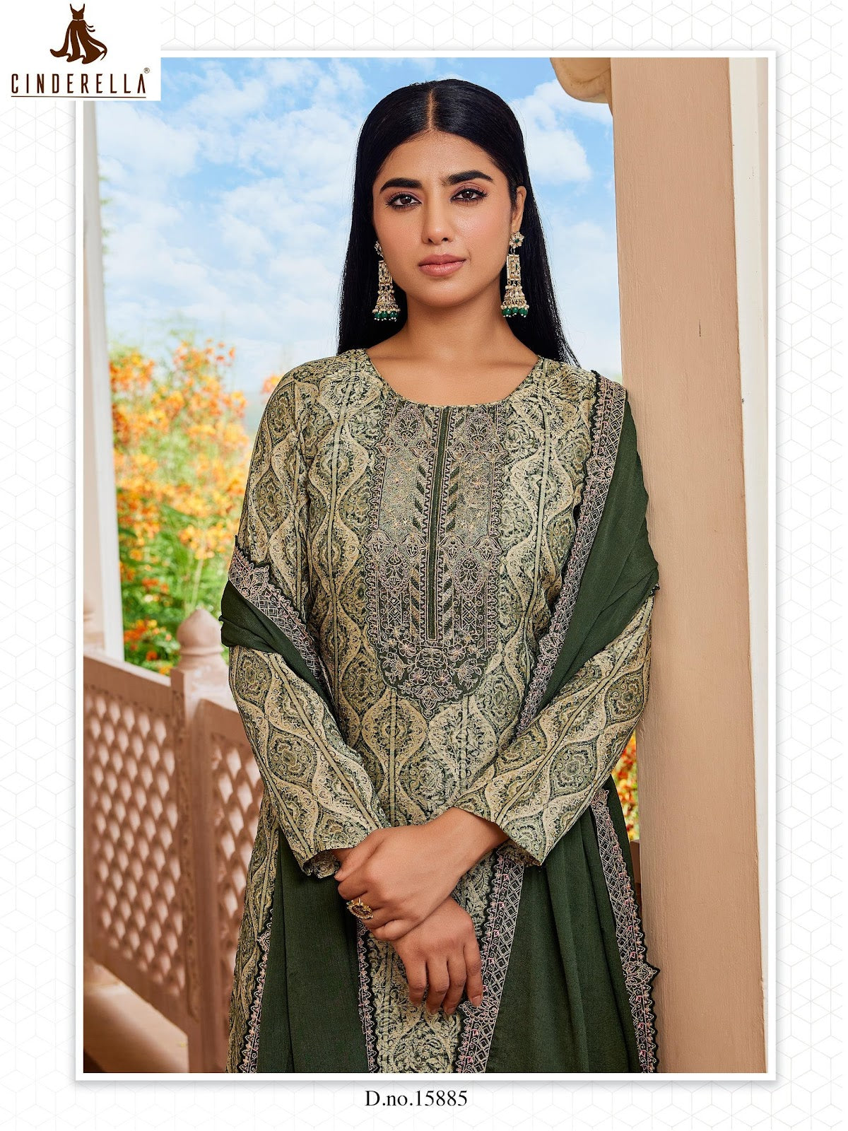 Saheli Cinderella Silk Jacquard Pant Style Suits Exporter India