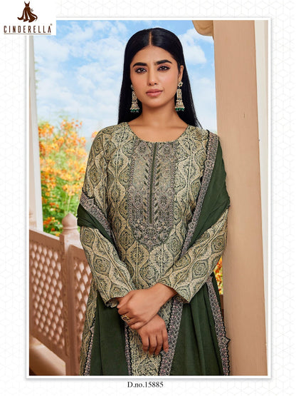 Saheli Cinderella Silk Jacquard Pant Style Suits Exporter India