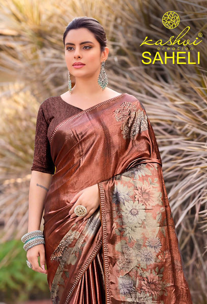 Saheli Kashvi Creation Shine Sarees Supplier Gujarat