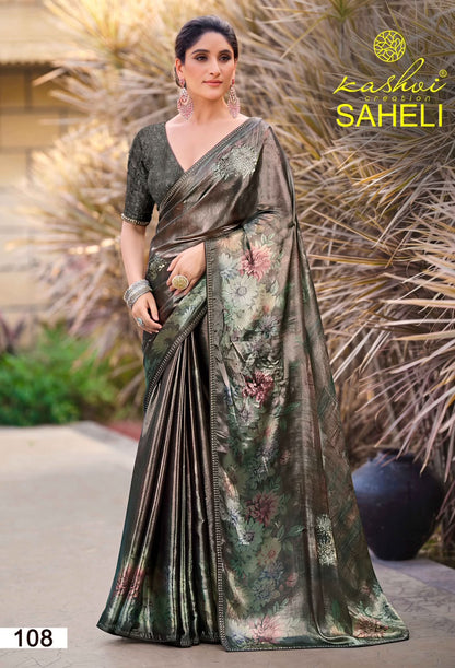 Saheli Kashvi Creation Shine Sarees Supplier Gujarat