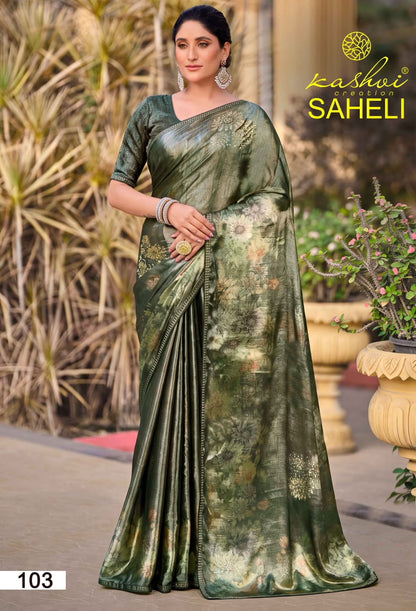 Saheli Kashvi Creation Shine Sarees Supplier Gujarat