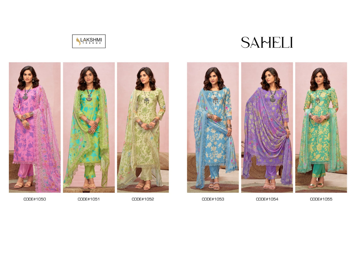 Saheli Laxmi Trendz Lawn Cotton Pant Style Suits Wholesaler Gujarat