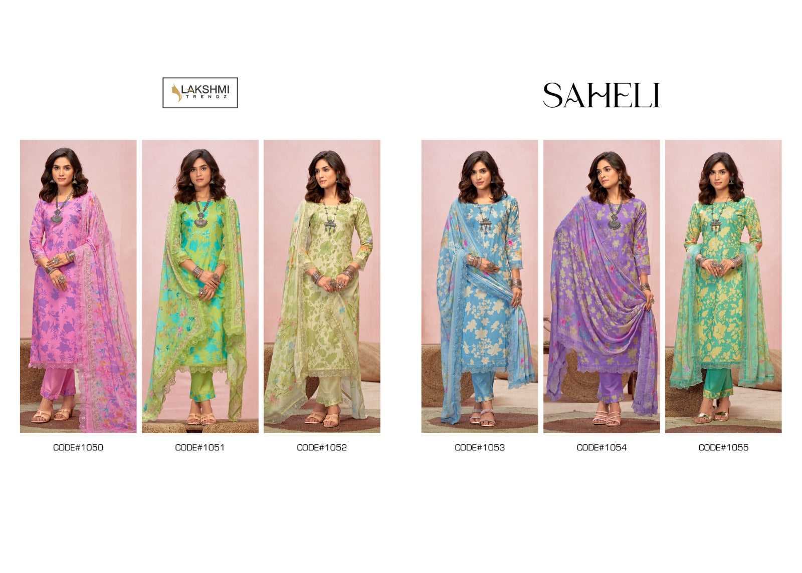 Saheli Laxmi Trendz Lawn Cotton Pant Style Suits Wholesaler Gujarat