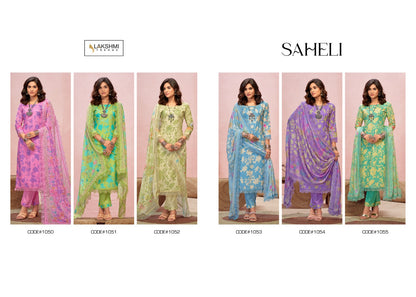 Saheli Laxmi Trendz Lawn Cotton Pant Style Suits Wholesaler Gujarat