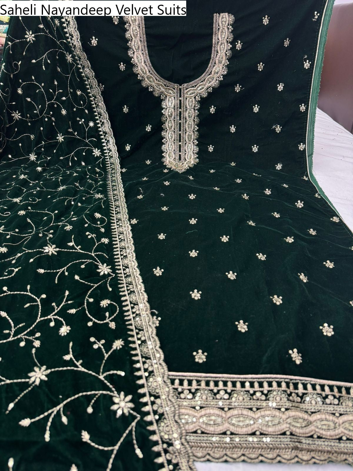 Saheli Nayandeep Velvet Suits Wholesale Price