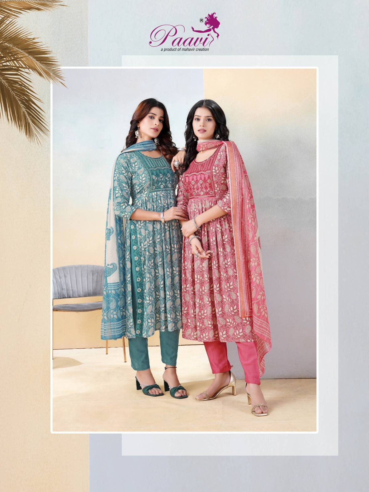 Saheli Paavi Portion Readymade Pant Style Suits Wholesale Price