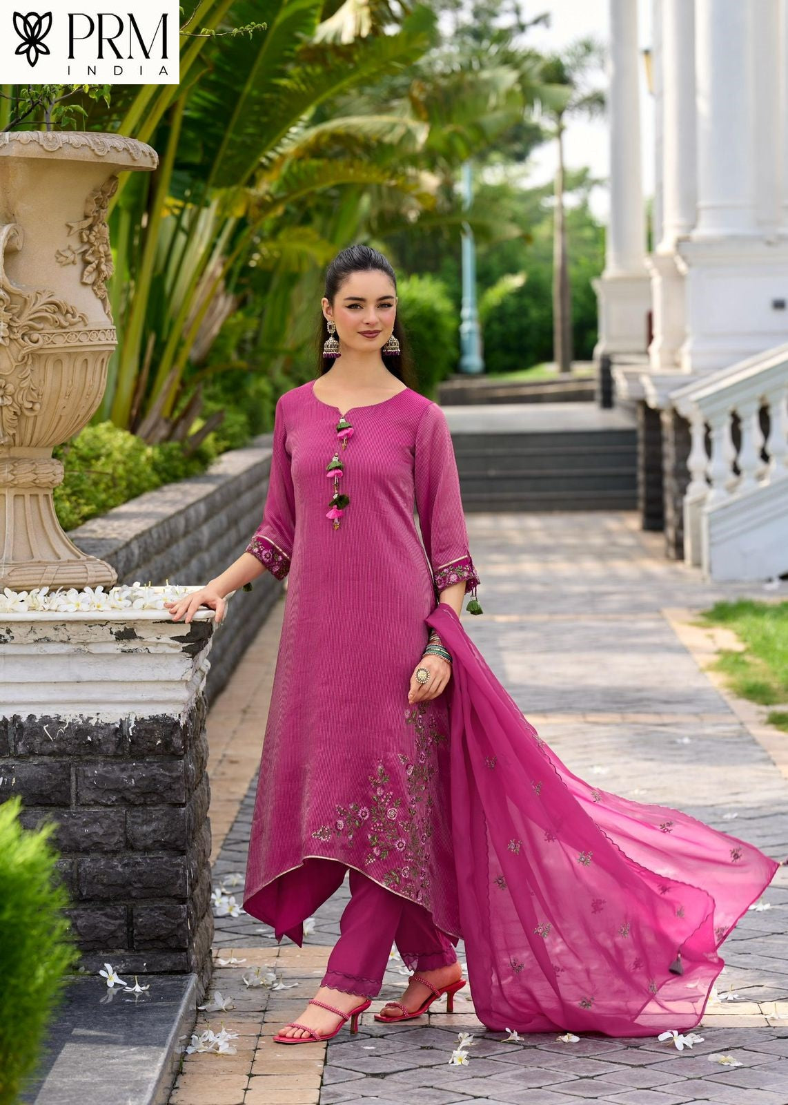 Saheli Prm India Russian Silk Readymade Pant Style Suits Wholesale