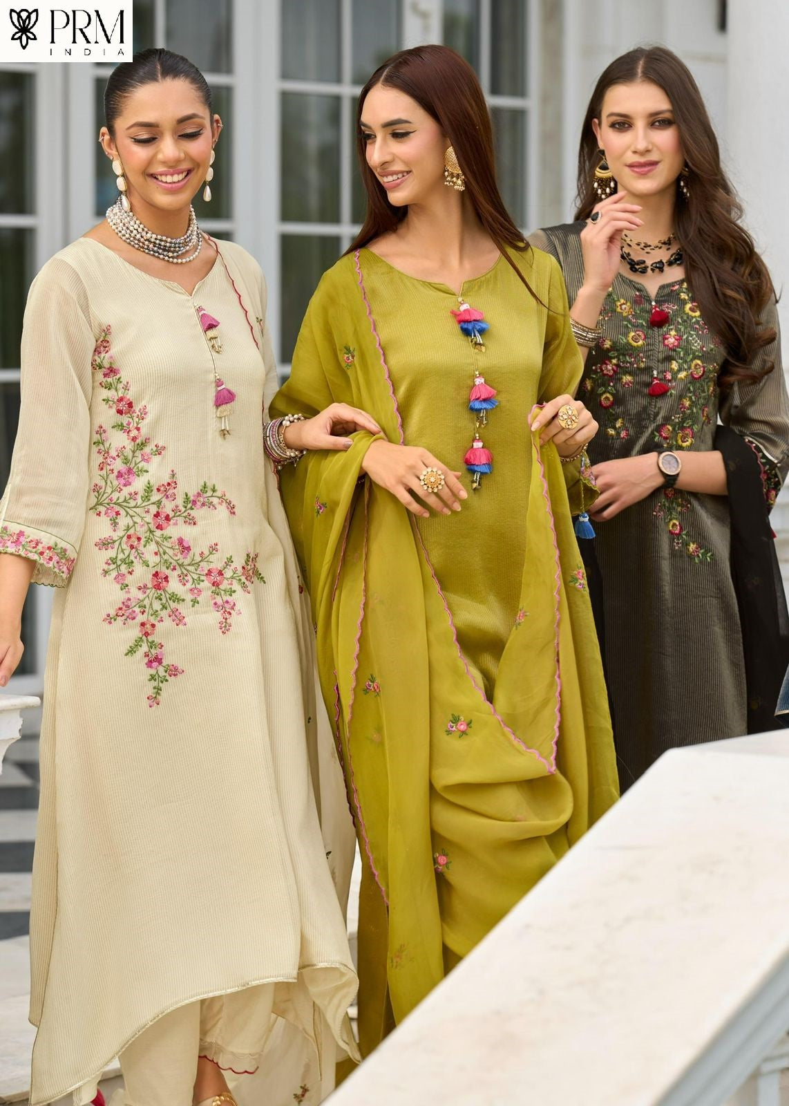 Saheli Prm India Russian Silk Readymade Pant Style Suits Wholesale