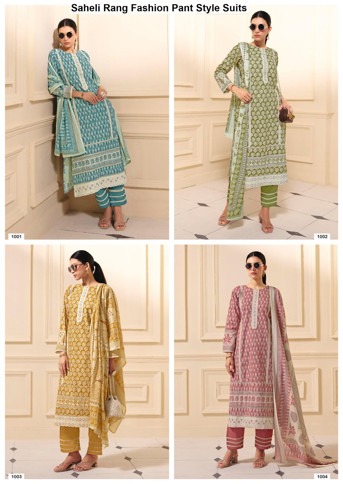 Saheli Rang Fashion Cotton Cambric Pant Style Suits Wholesaler India