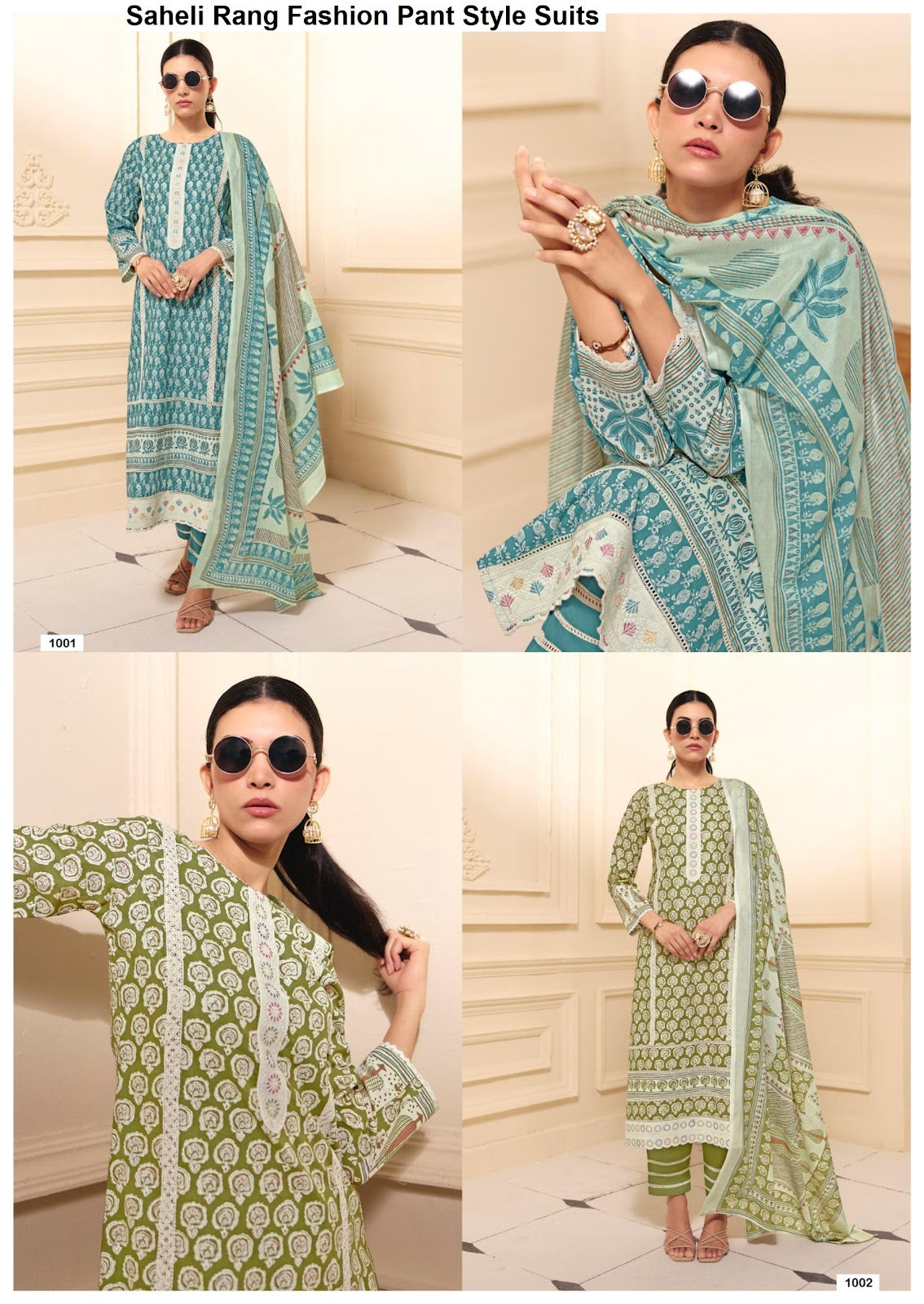 Saheli Rang Fashion Cotton Cambric Pant Style Suits Wholesaler India