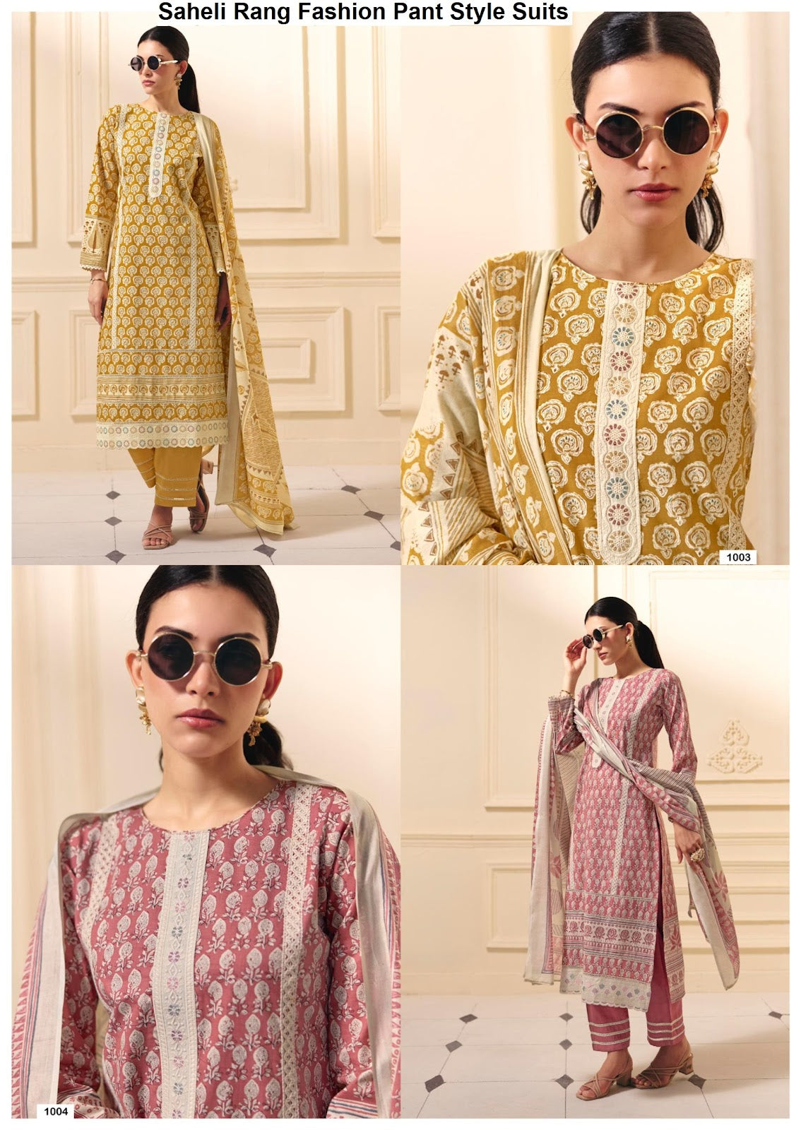 Saheli Rang Fashion Cotton Cambric Pant Style Suits Wholesaler India