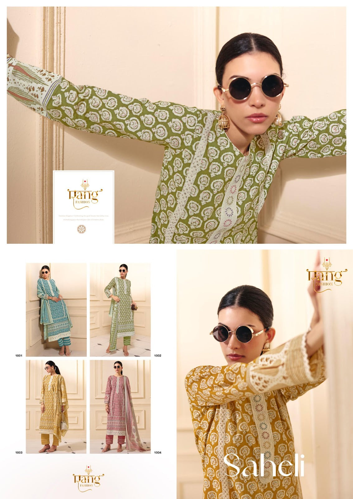 Saheli Rang Fashion Cotton Cambric Pant Style Suits Wholesaler India