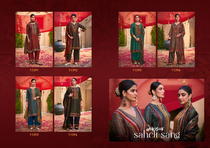 Saheli Sang Jay Vijay Bemberg Silk Plazzo Style Suits Manufacturer Ahmedabad