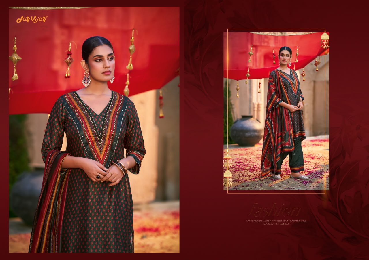 Saheli Sang Jay Vijay Bemberg Silk Plazzo Style Suits Manufacturer Ahmedabad