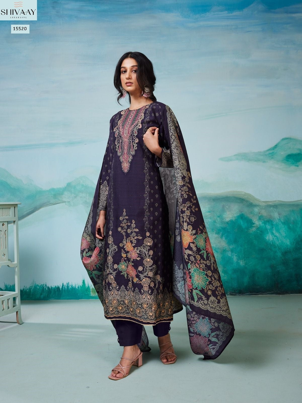 Saheli Shivaay Pure Muslin Pant Style Suits Manufacturer Ahmedabad