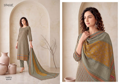 Saheli Simar Jacquard Pant Style Suits Wholesale Price