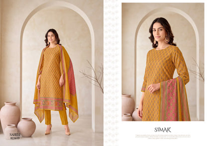 Saheli Simar Jacquard Pant Style Suits Wholesale Price