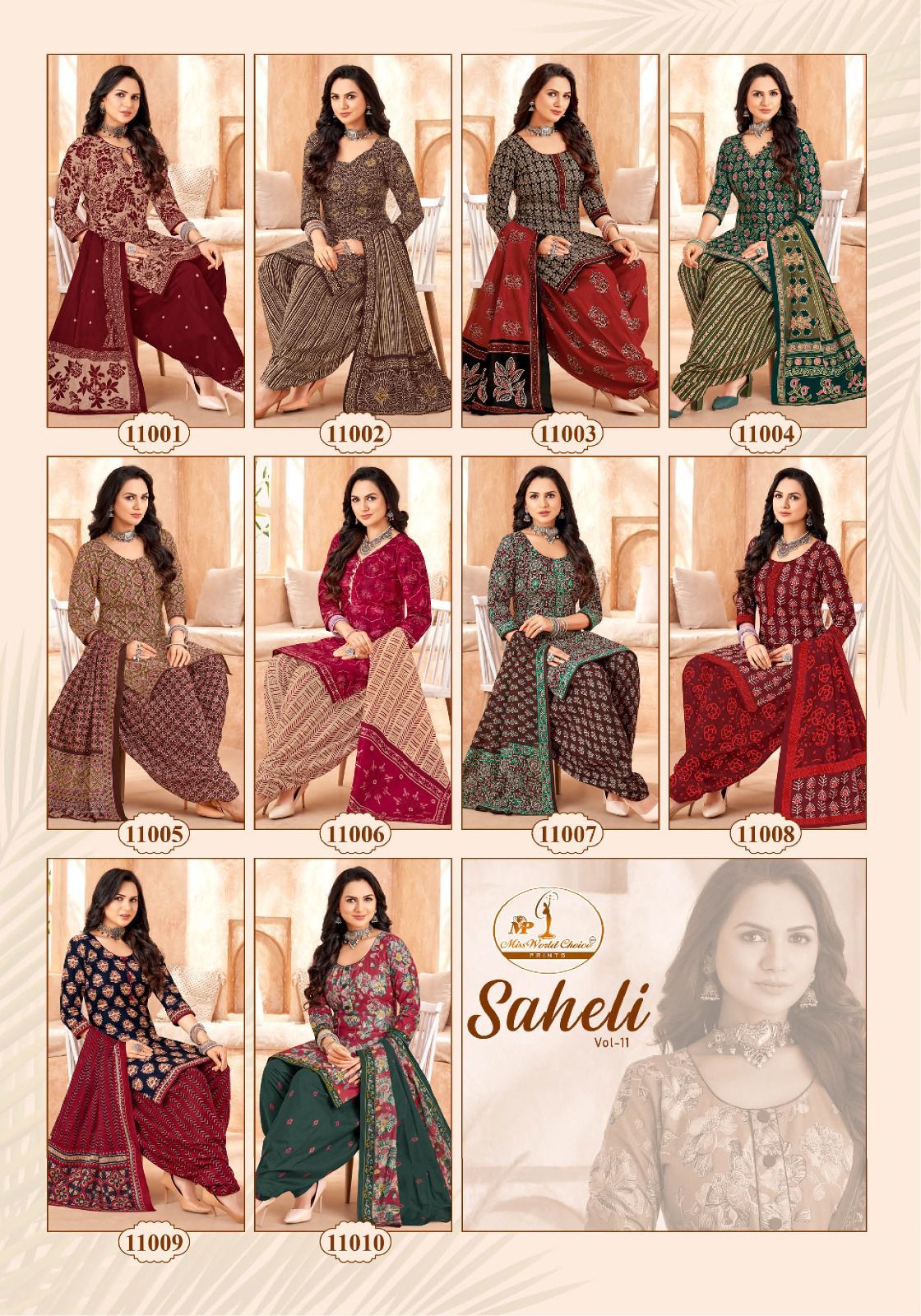 Saheli Vol 11 Miss World Choice Readymade Cotton Patiyala Suits Manufacturer India
