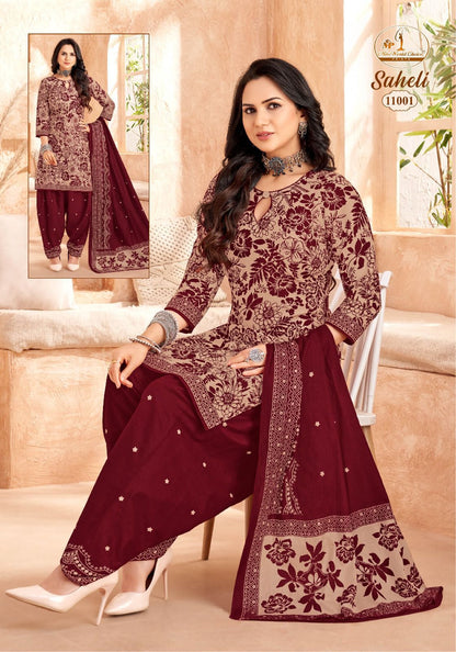 Saheli Vol 11 Miss World Choice Readymade Cotton Patiyala Suits Manufacturer India