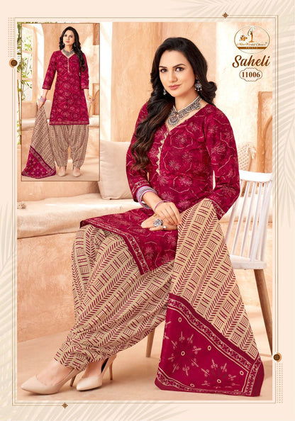 Saheli Vol 11 Miss World Choice Readymade Cotton Patiyala Suits Manufacturer India