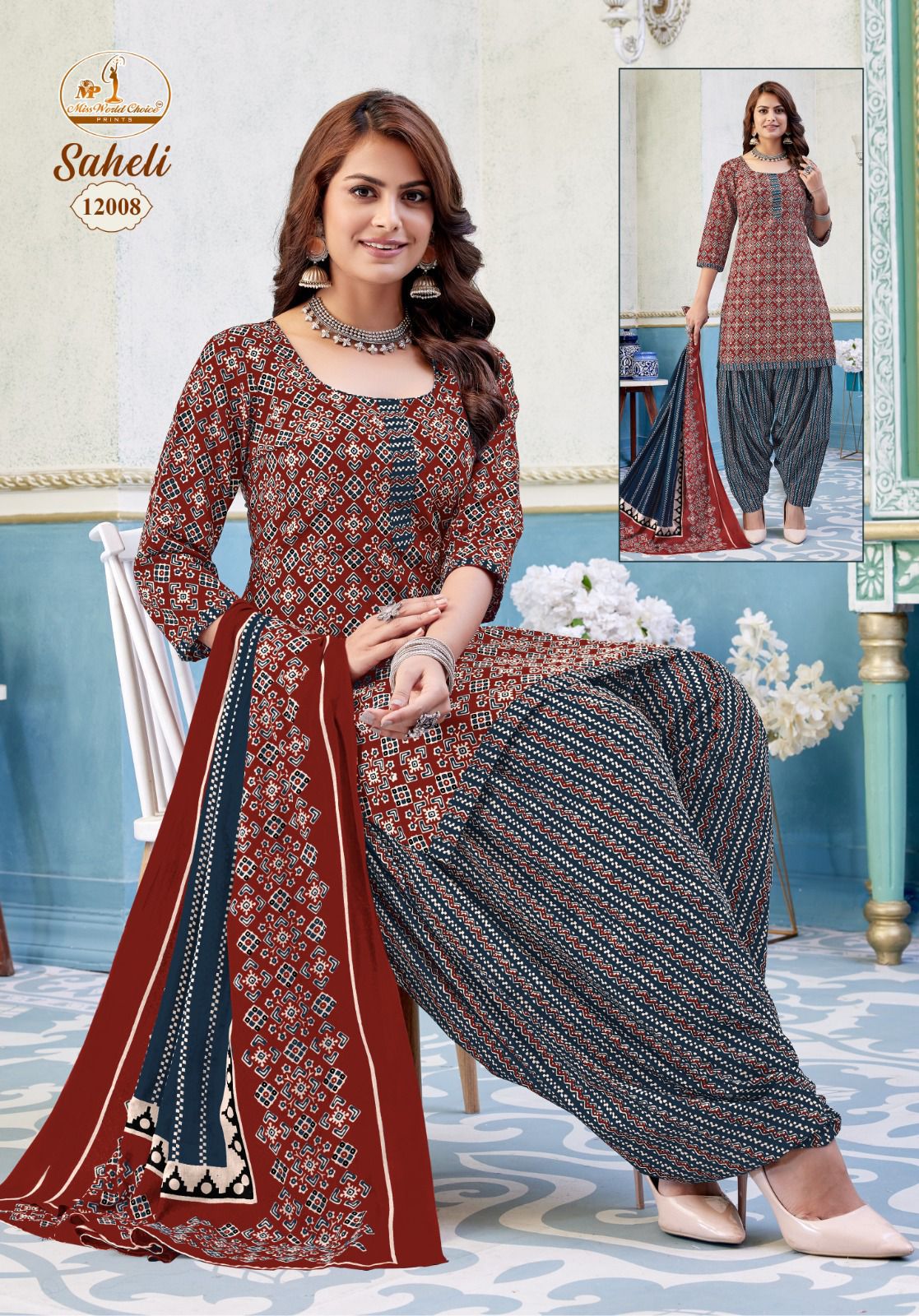 Saheli Vol 12 Miss World Choice Readymade Cotton Patiyala Suits Manufacturer Gujarat