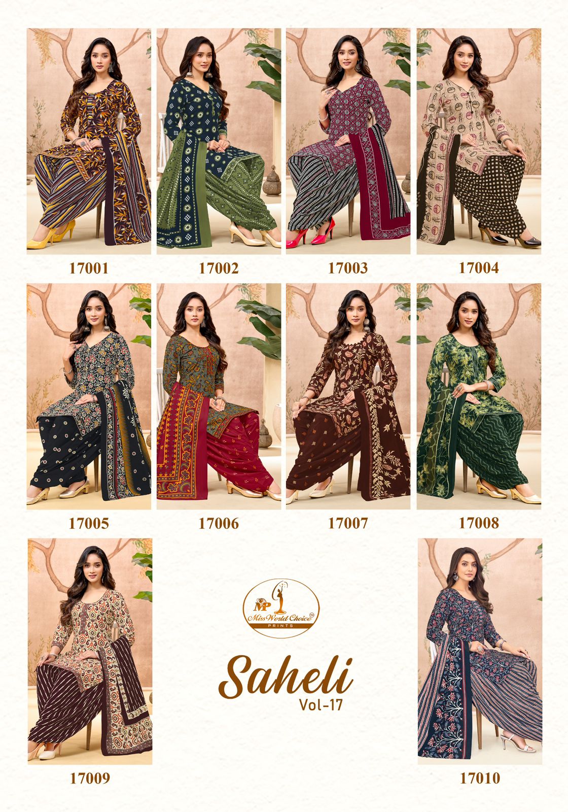 Saheli Vol 17 Miss World Choice Cotton Dress Material Wholesaler Ahmedabad