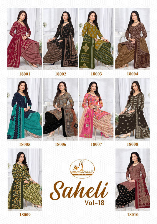 Saheli Vol 18 Miss World Choice Readymade Cotton Patiyala Suits Exporter India