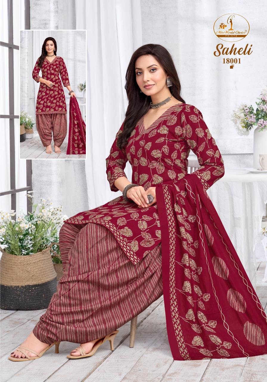 Saheli Vol 18 Miss World Choice Readymade Cotton Patiyala Suits Exporter India