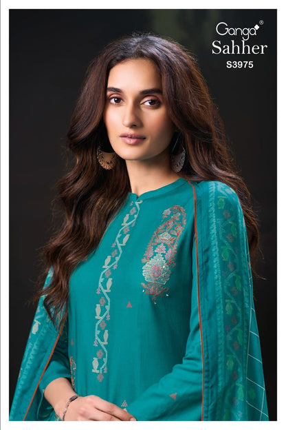 Sahher Ganga Pashmina Suits Supplier