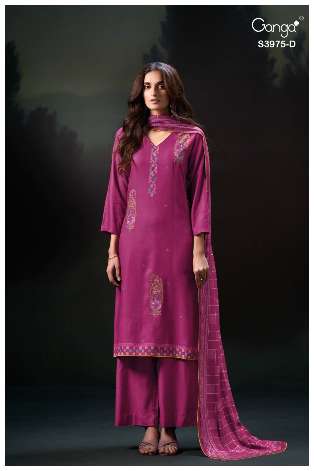 Sahher Ganga Pashmina Suits Supplier