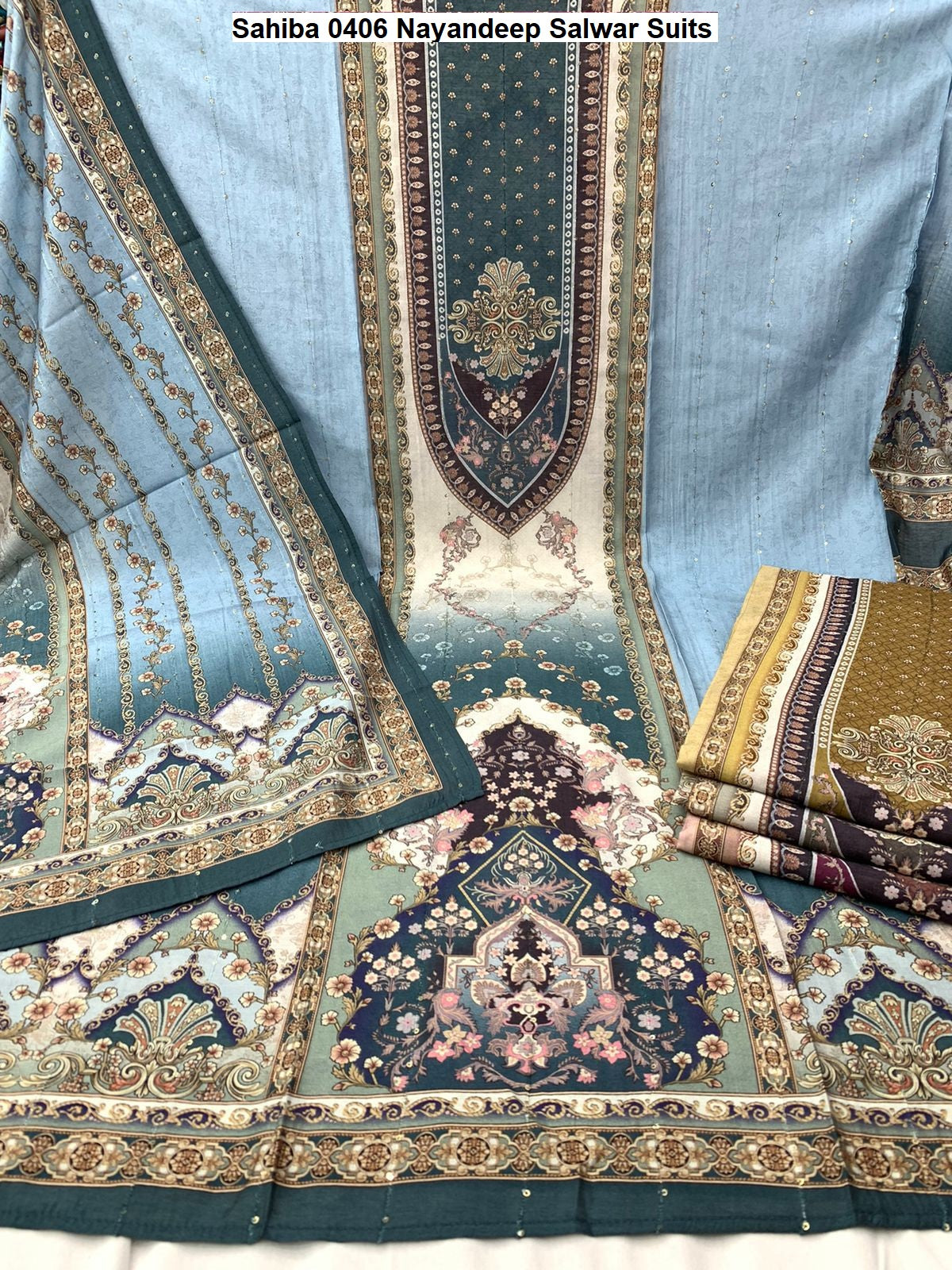 Sahiba 0406 Nayandeep Viscose Muslin Salwar Suits Exporter