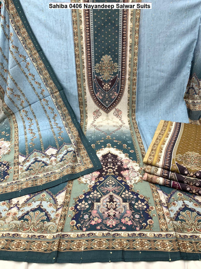 Sahiba 0406 Nayandeep Viscose Muslin Salwar Suits Exporter