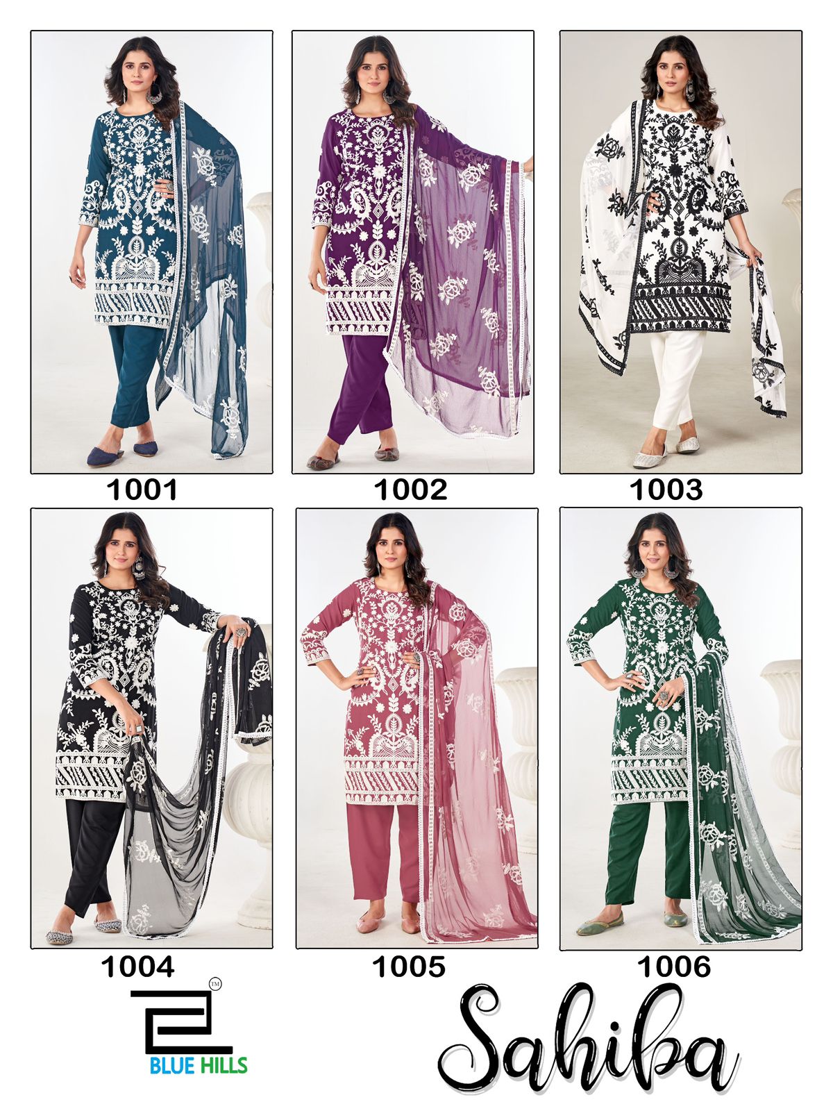 Sahiba Blue Hills Rayon 14Kg Readymade Pant Style Suits Manufacturer Gujarat