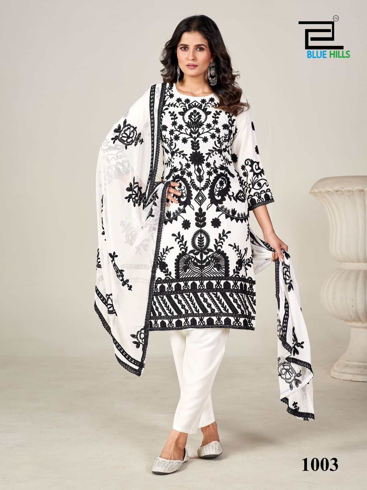 Sahiba Blue Hills Rayon 14Kg Readymade Pant Style Suits Manufacturer Gujarat