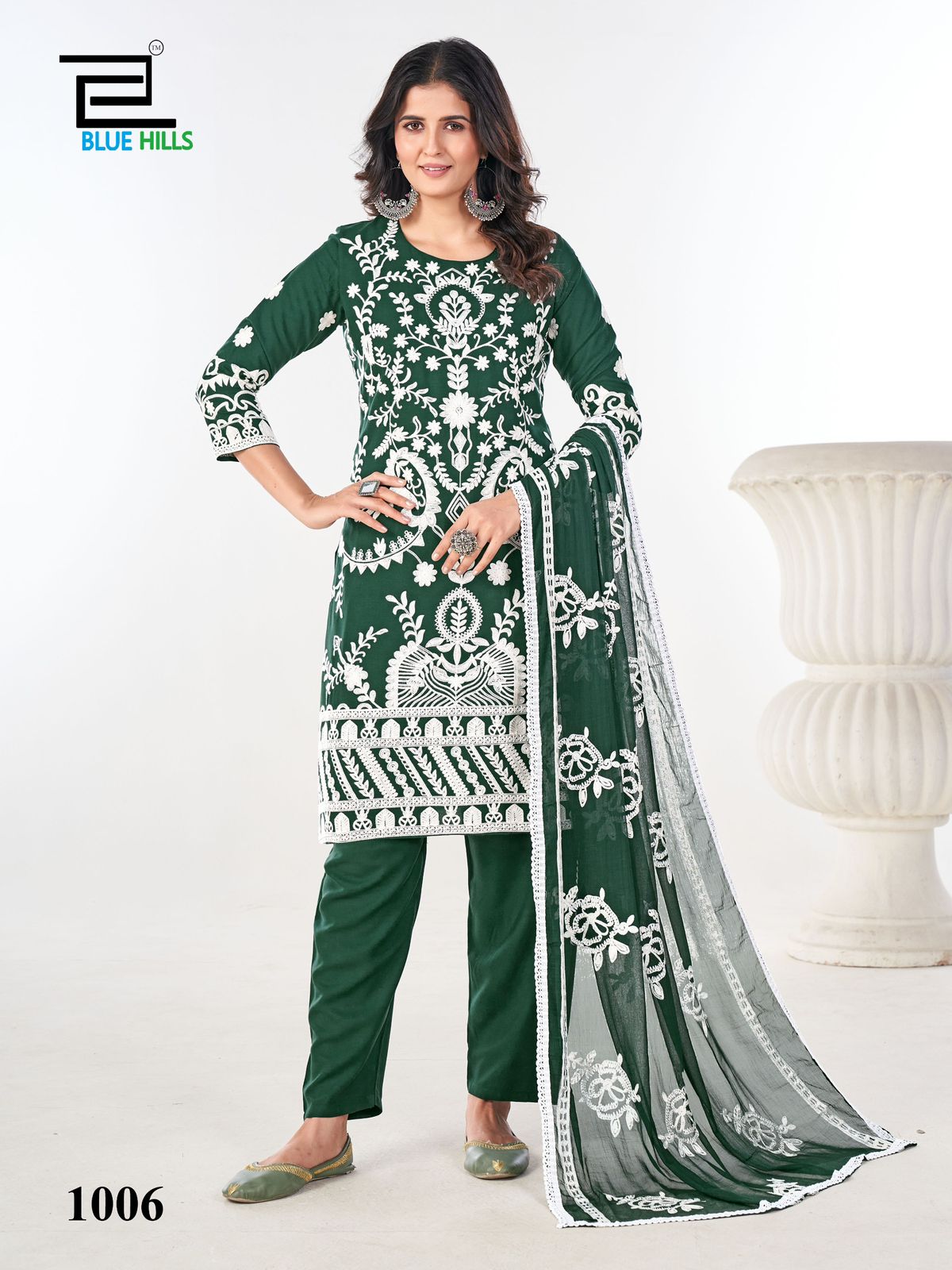 Sahiba Blue Hills Rayon 14Kg Readymade Pant Style Suits Manufacturer Gujarat