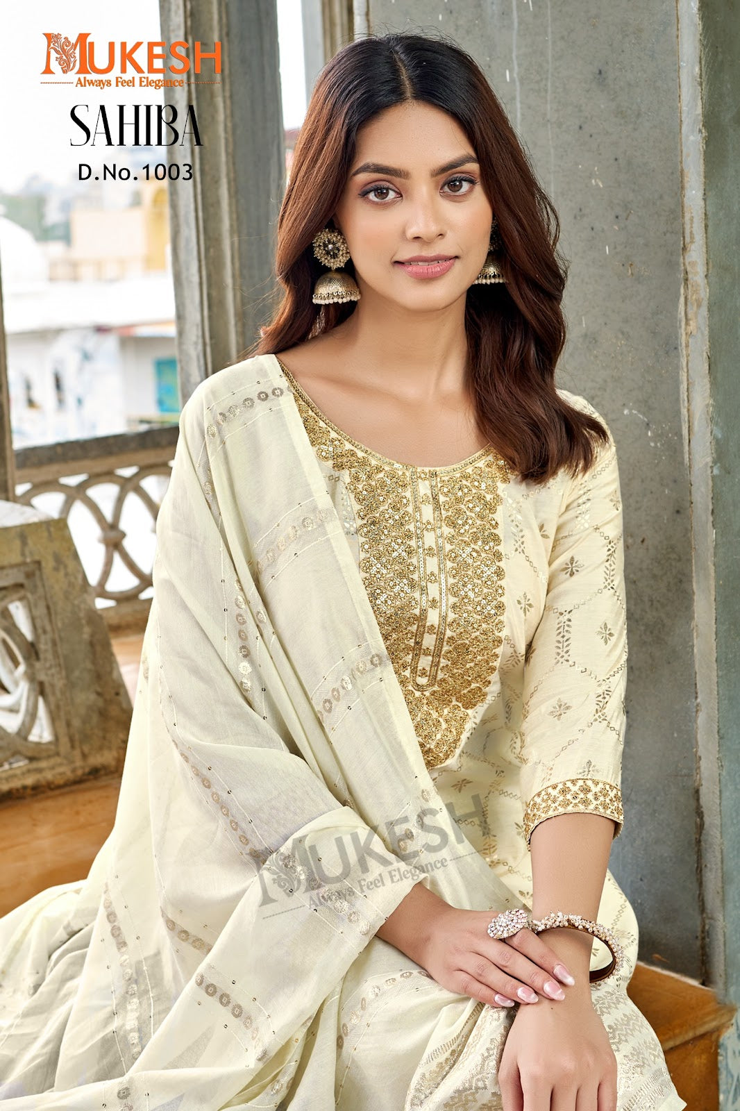 Sahiba Mukesh Banwery Viscose Simmer Readymade Pant Style Suits Wholesaler Ahmedabad