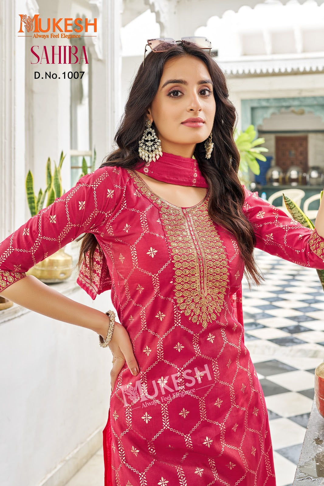 Sahiba Mukesh Banwery Viscose Simmer Readymade Pant Style Suits Wholesaler Ahmedabad