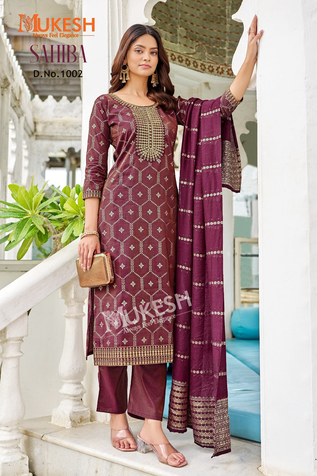 Sahiba Mukesh Banwery Viscose Simmer Readymade Pant Style Suits Wholesaler Ahmedabad