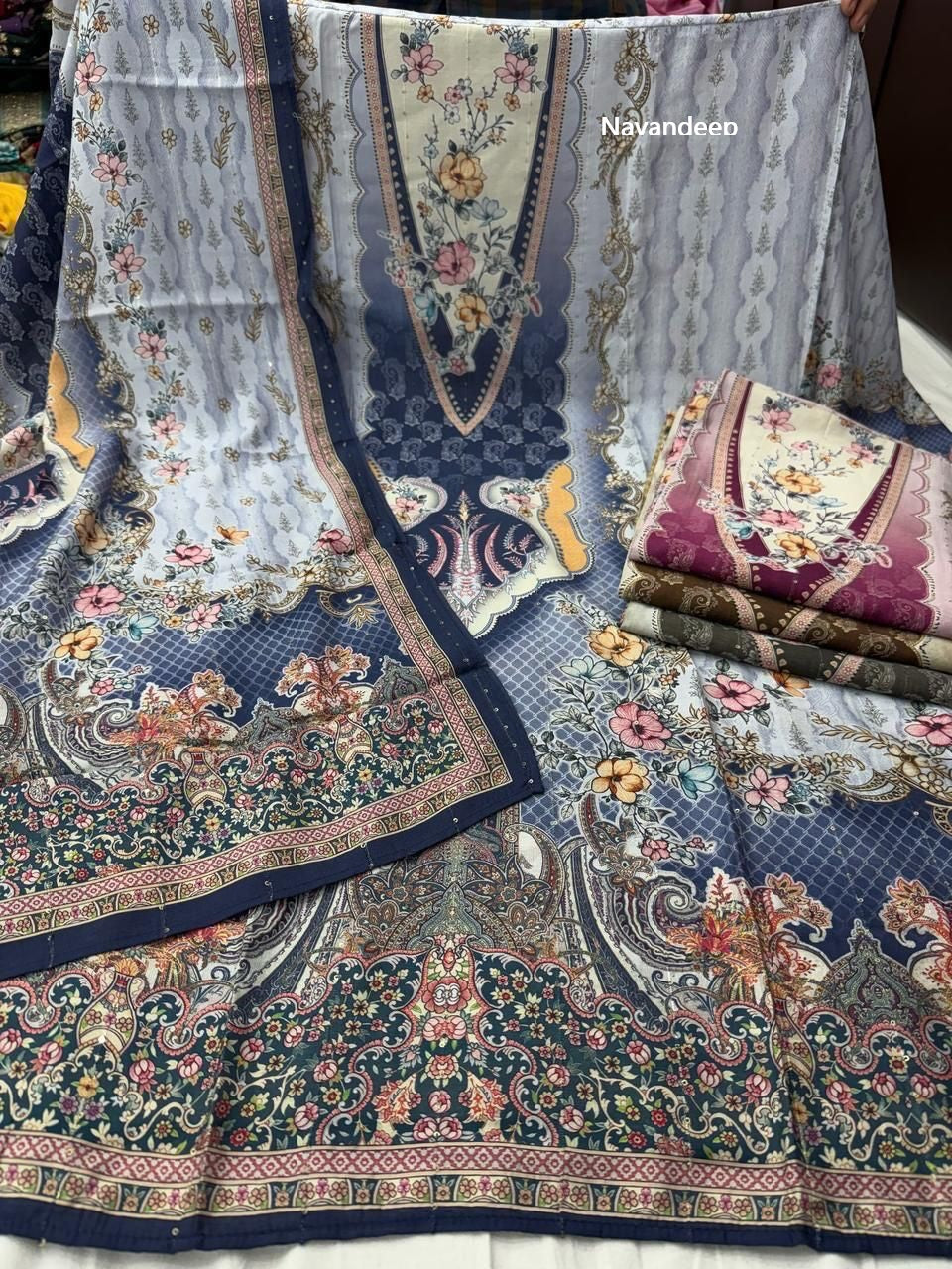 Sahiba Nayandeep Viscose Muslin Salwar Suits Wholesaler Gujarat