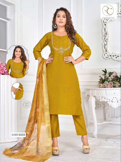Sahiba Vol 1 Ramdev Creation Roman Silk Readymade Pant Style Suits Exporter Ahmedabad