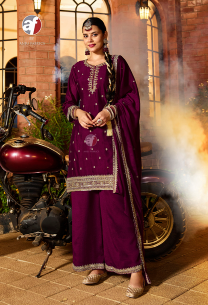 Sahiba Vol 7 Af Chinon Readymade Plazzo Style Suits Wholesaler India