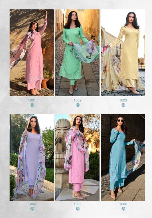 Sahiban Yesfab Silk Plazzo Style Suits