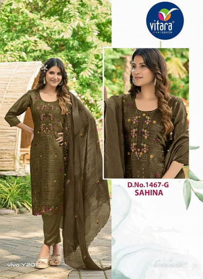 Sahina 0303 Vitara Readymade Pant Style Suits Wholesaler Gujarat