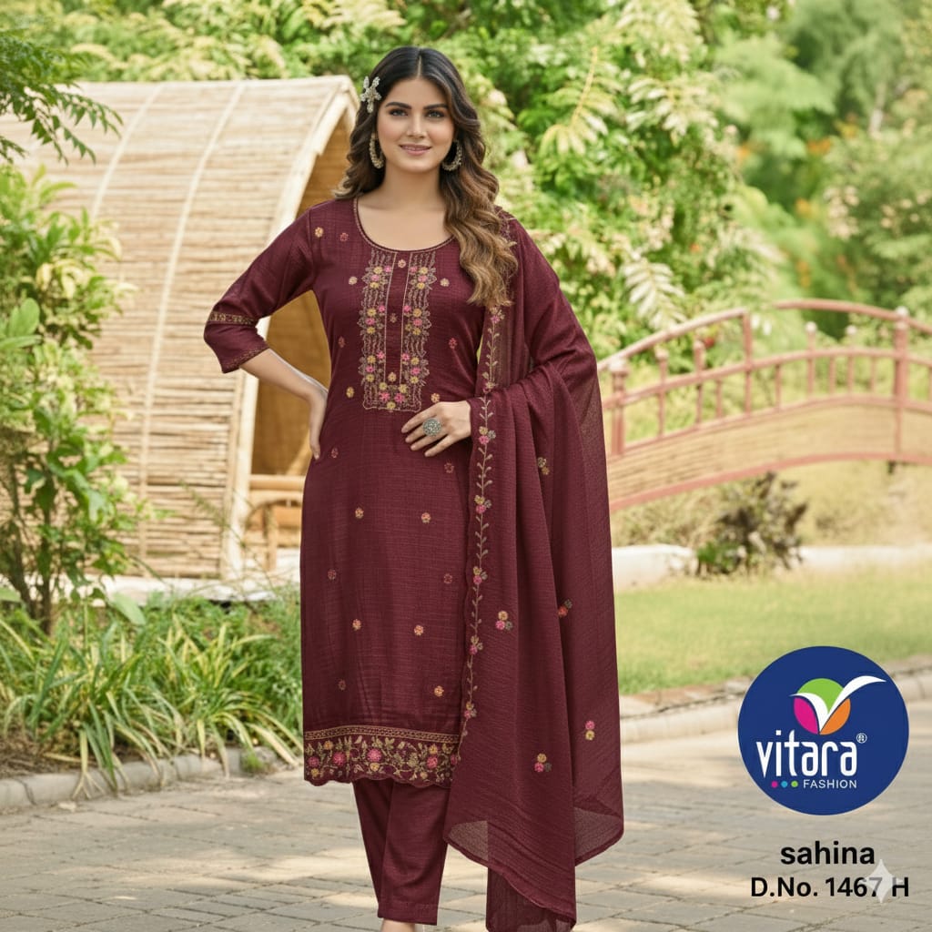 Sahina 0303 Vitara Readymade Pant Style Suits Wholesaler Gujarat
