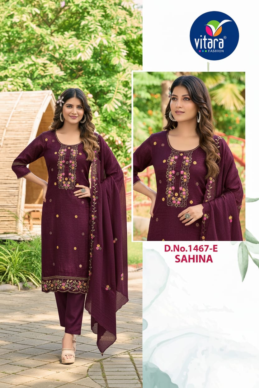 Sahina 0303 Vitara Readymade Pant Style Suits Wholesaler Gujarat