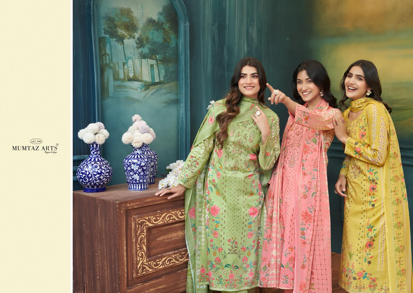 Sahira Mumtaz Arts Lawn Karachi Salwar Suits Exporter