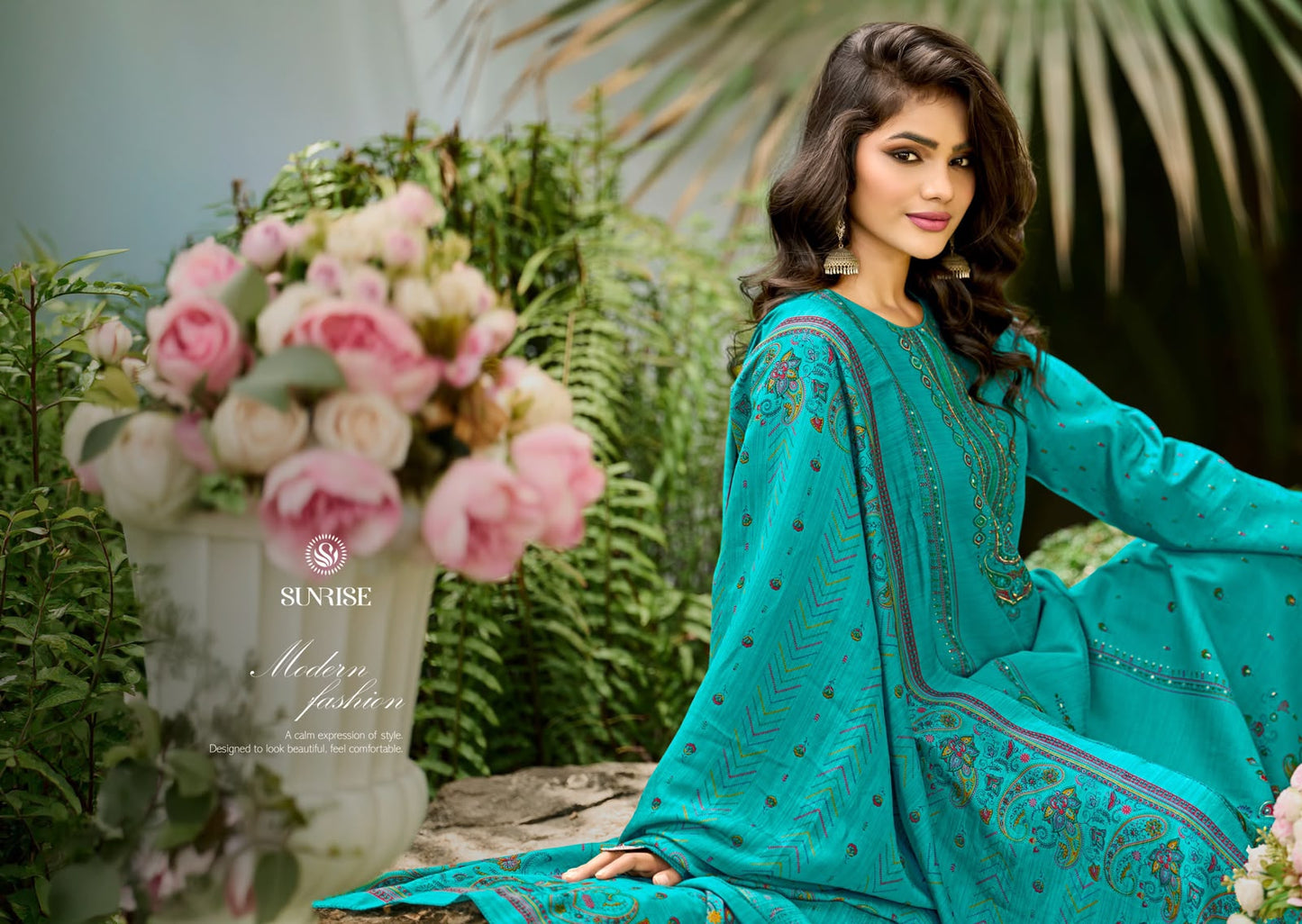 Sahira Silk Sunrise Silk Pant Style Suits Exporter