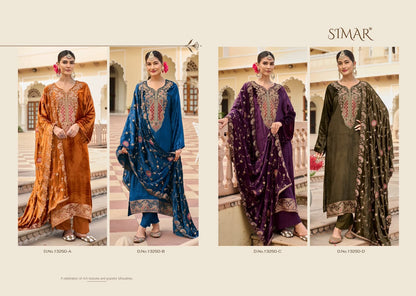 Sahira Simar Viscose Velvet Suits Wholesaler India
