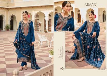 Sahira Simar Viscose Velvet Suits Wholesaler India